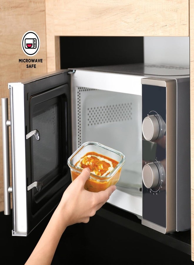 Allo FoodSafe Glass Lunch Box for Office with Leakproof Lock, Microwave Safe Airtight Leakproof Tiffin Box for Men & Women, Kitchen Container,Set of 1, 320ML (White) - Image 2